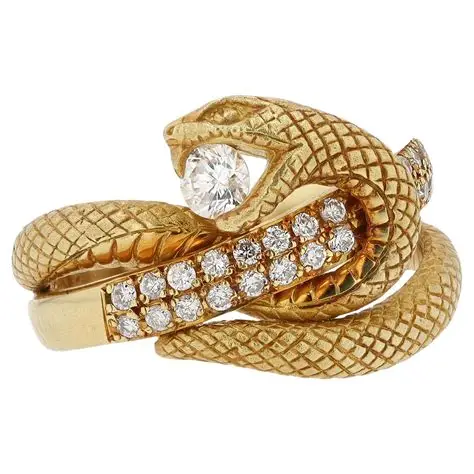18k Gold Serpent Ring